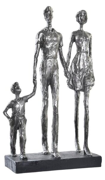 Decorative Figure DKD Home Decor Silver Black Resin Modern Family (26 x 11,5 x 41,5 cm)