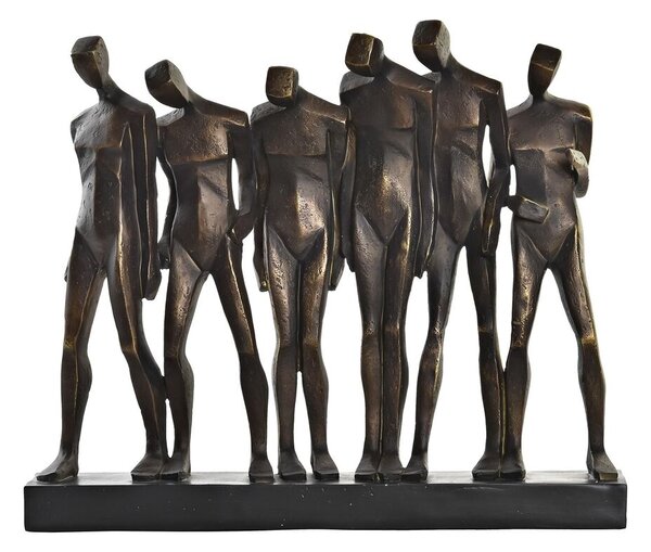 Decorative Figure DKD Home Decor Black Copper Resin Persons Modern (40 x 10,5 x 34,5 cm)