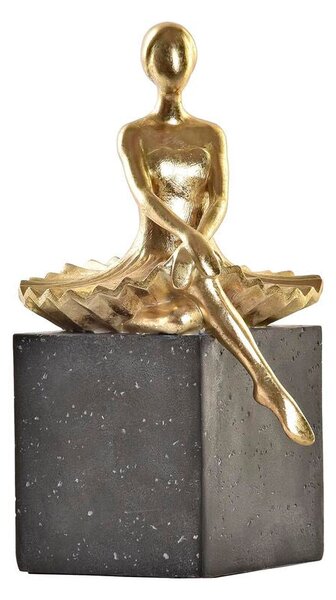 Decorative Figure DKD Home Decor Ballerina Golden Resin Dark grey (21,5 x 23 x 32 cm)