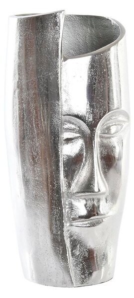 Vase DKD Home Decor Silver Aluminium Modern Face 15 x 13 x 31 cm