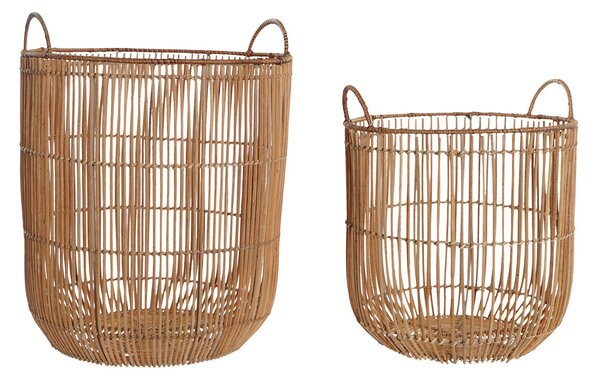 Basket set DKD Home Decor Rattan (40 x 40 x 51,5 cm)