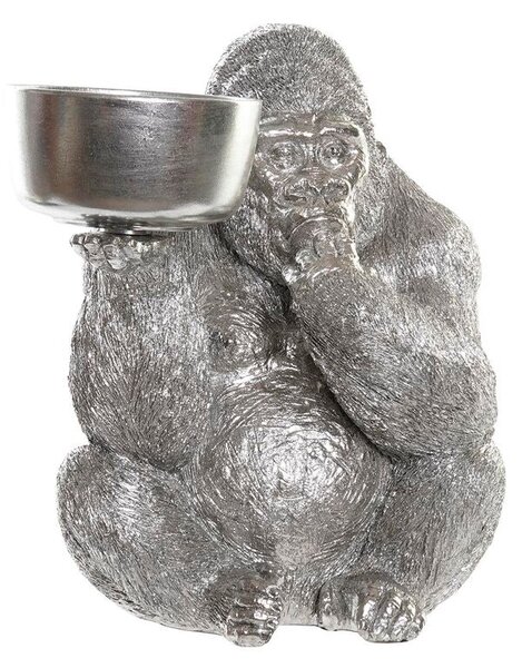 Decorative Figure DKD Home Decor Silver Resin Gorilla (32 x 26,5 x 36 cm)