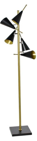 Floor Lamp DKD Home Decor Black Golden Metal Modern (36 x 36 x 160 cm)