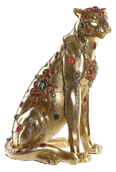 Decorative Figure DKD Home Decor Leopard Resin Colonial (25,5 x 17 x 33 cm)