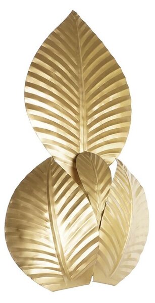 Wall Lamp DKD Home Decor Golden Metal 220 V 50 W Leaf of a plant (37 x 14 x 58 cm)