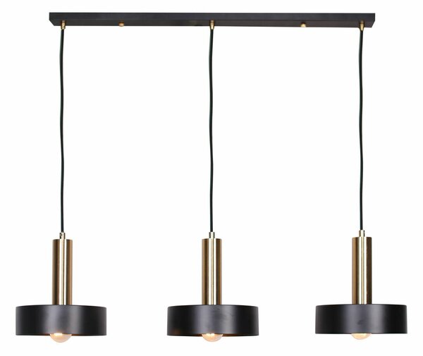 Ceiling Light DKD Home Decor Black Golden Metal 50 W 88 x 18 x 28 cm 88 x 20 x 30 cm