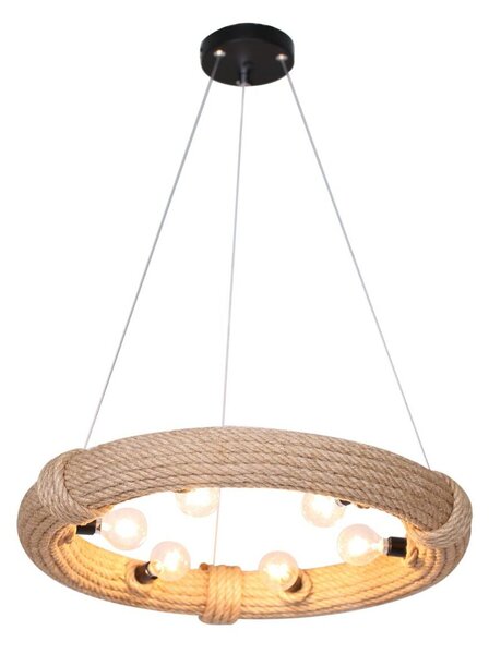 Ceiling Light DKD Home Decor Brown Rope (51 x 51 x 10 cm) (47 X 47 X 10 CM)