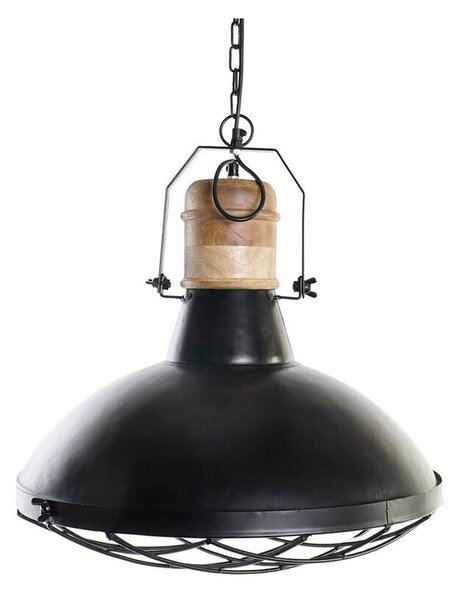 Ceiling Light DKD Home Decor 52 x 52 x 57 cm Black Brown Iron Mango wood 50 W