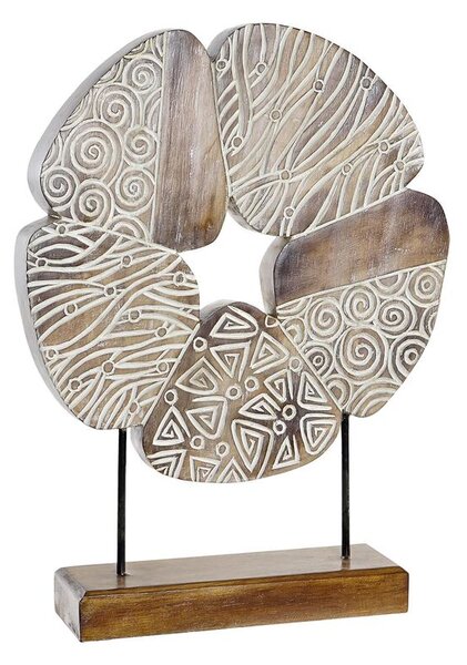 Decorative Figure DKD Home Decor White Brown Abstract 40 x 10 x 51 cm