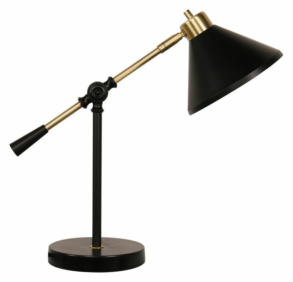 Desk lamp DKD Home Decor Black Golden Metal (17,7 x 38 x 40,6 cm) (17,7 x 44 x 40,6 cm)