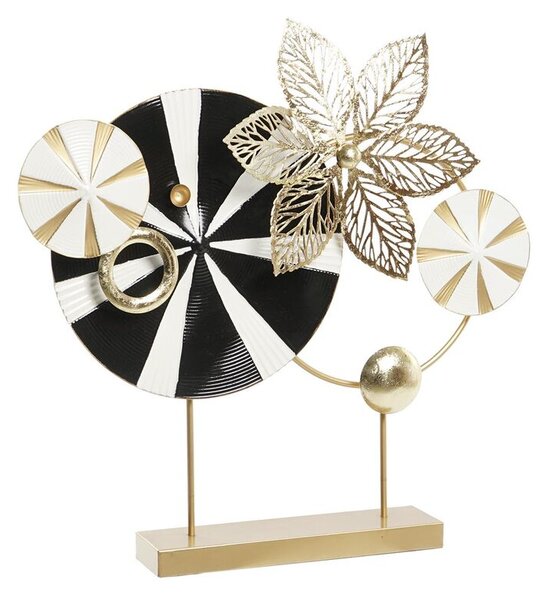 Decorative Figure DKD Home Decor Black Golden Metal Modern (62 x 9 x 61,6 cm)