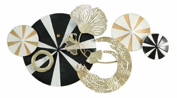 Wall Decoration DKD Home Decor Black Golden Metal Modern (91 x 8,3 x 49,5 cm)