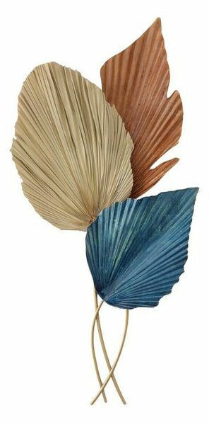 Wall Decoration DKD Home Decor Metal Multicolour Modern Leaf of a plant (49 x 12,7 x 103 cm)