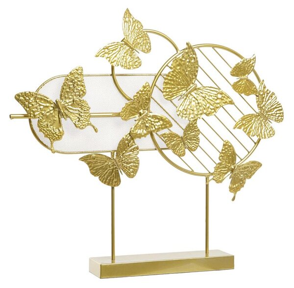 Decorative Figure DKD Home Decor Golden Metal Butterflies (63 x 9 x 58,4 cm)