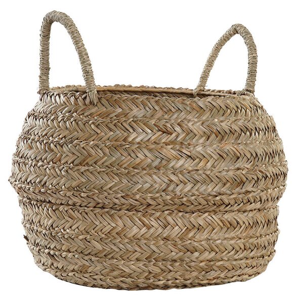 Decorative basket DKD Home Decor Natural Seagrass Boho 40 x 40 x 30 cm