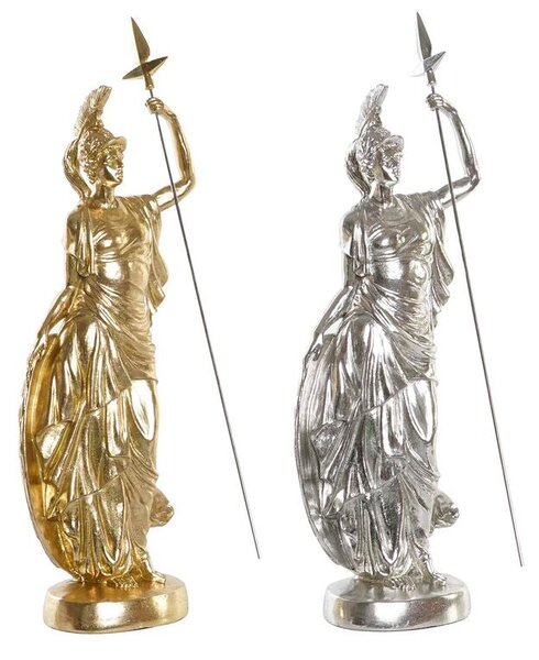 Decorative Figure DKD Home Decor 16,5 x 10,5 x 50 cm Silver Golden Neoclassical (2 Units)