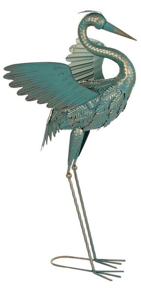 Decorative Figure DKD Home Decor Blue Metal Heron (35 x 48 x 83 cm)