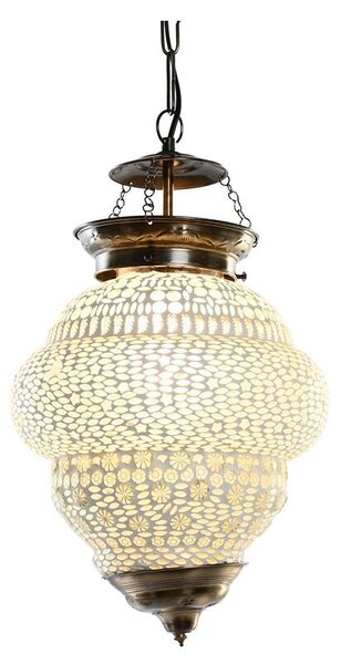 Ceiling Light DKD Home Decor White Metal Crystal 25 W 23 x 23 x 33 cm