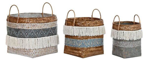 Basket set DKD Home Decor 49 x 49 x 57 cm Bamboo Boho