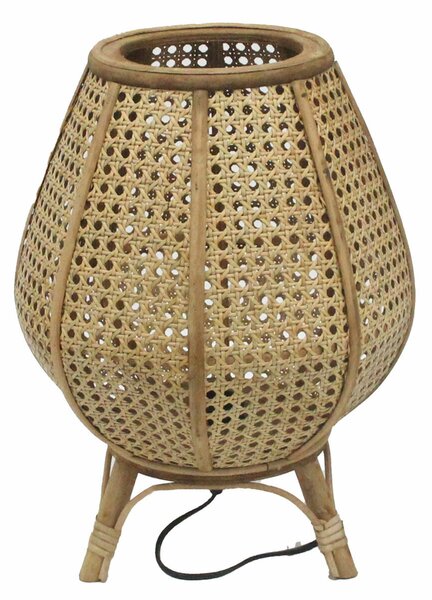 Desk lamp DKD Home Decor Brown Rattan 50 W (29 x 29 x 40 cm)