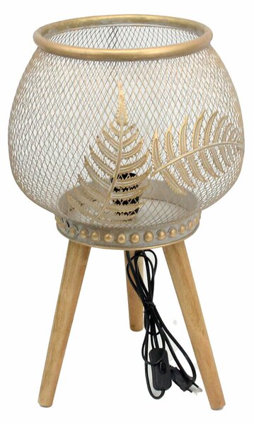 Desk lamp DKD Home Decor Golden Metal Wood (33 x 33 x 51 cm)