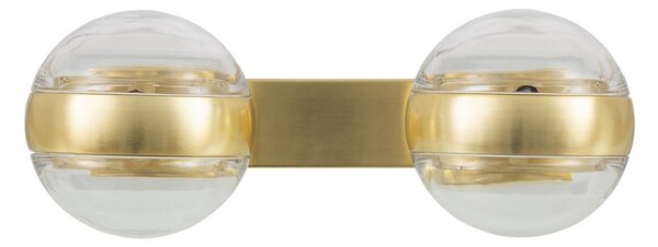 Wall Lamp 40 x 15 x 17,5 cm Crystal Golden Iron