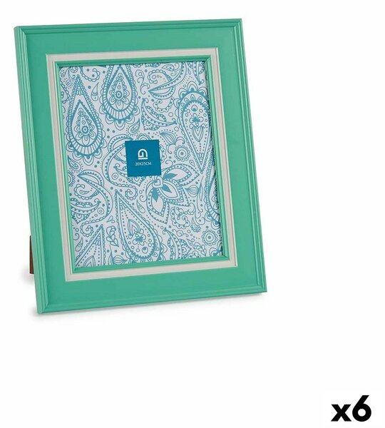 Photo frame Crystal Green Plastic (6 Units) (2 x 33 x 28 cm)