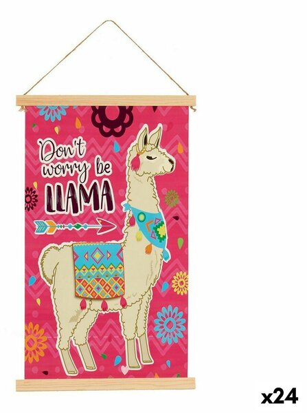 Canvas Llama (1 x 54 x 33 cm) (24 Units)