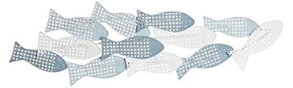 Wall Decoration DKD Home Decor Blue White Mediterranean Fish 100 x 5 x 30 cm