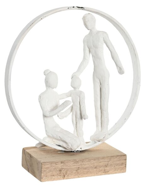 Decorative Figure DKD Home Decor 23 x 10 x 27 cm White Resin Mango wood Family