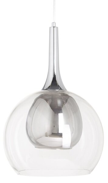 Ceiling Light Crystal Grey Metal 30 x 30 x 50 cm