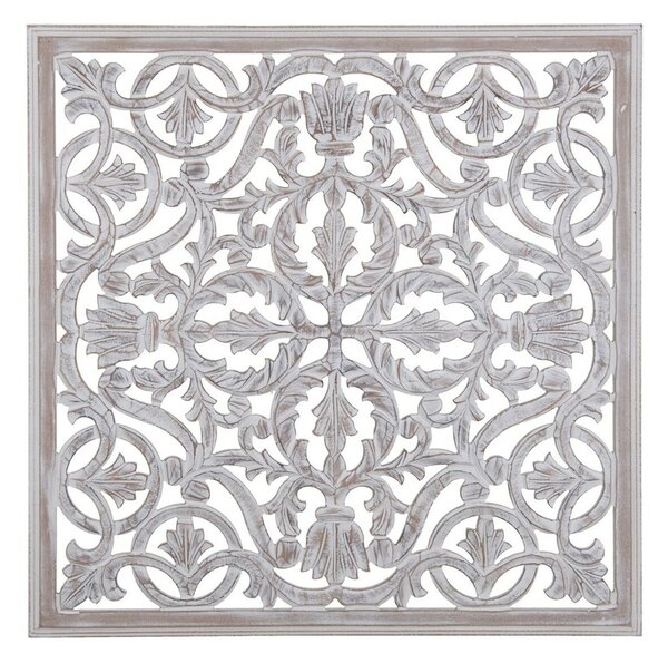 Wall Decoration White 90 x 1 x 90 cm DMF