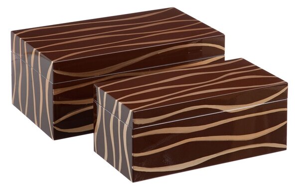 Decorative box 35 x 20 x 15 cm Zebra DMF (2 Units)