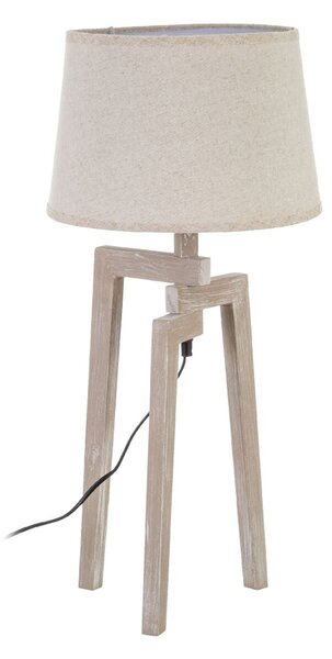 Desk lamp White Linen Wood 60 W 220 V 240 V 220-240 V 30 x 30 x 66 cm