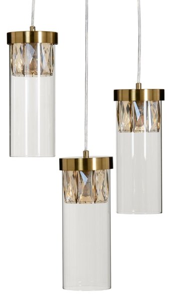 Ceiling Light Crystal Golden Metal 27 cm 31 x 31 x 45 cm