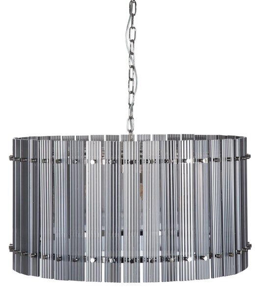 Ceiling Light 76 x 76 x 39 cm Crystal Metal Silver