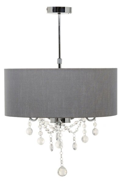 Ceiling Light 44 x 44 x 65 cm Grey Metal Ø 44 cm