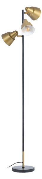 Floor Lamp 30 x 30 x 155 cm Black Golden Metal