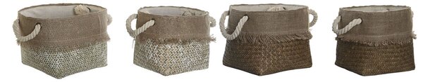 Basket set DKD Home Decor 28 x 28 x 20 cm Mediterranean (2 Units)