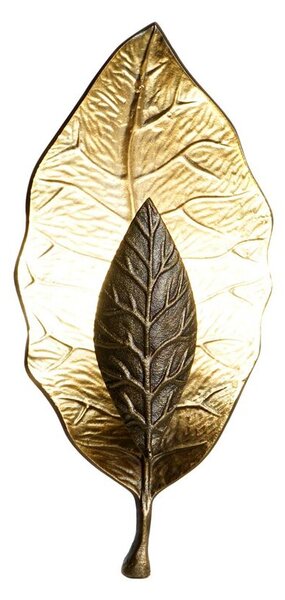 Wall Lamp DKD Home Decor 21 x 10 x 46 cm Aluminium Bronze 220 V 50 W Leaf of a plant