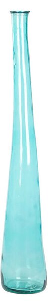 Vase DKD Home Decor 18 x 18 x 120 cm Sky blue Tempered Glass