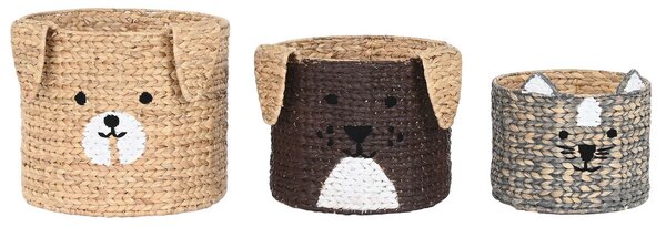 Basket set DKD Home Decor 40 x 40 x 37 cm animals