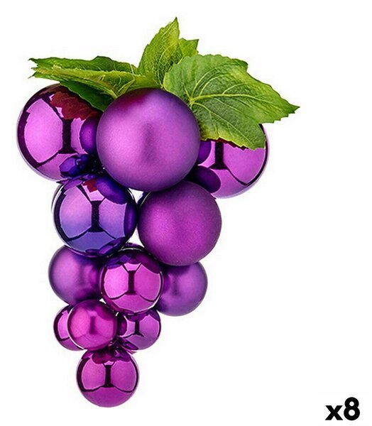 Christmas Bauble Grapes Large Purple Plastic 22 x 33 x 22 cm (8 Units)