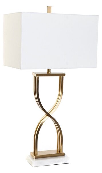 Desk lamp DKD Home Decor 40 x 23 x 79 cm Golden Metal White Marble 40 W 240 V