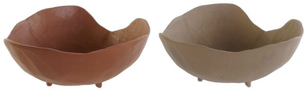 Centerpiece DKD Home Decor Beige Terracotta Urban 27 x 27 x 11 cm (2 Units)