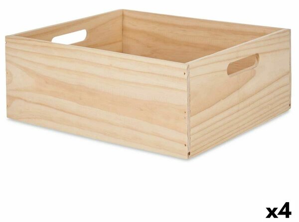 Decorative box Pine 31 x 14 x 36 cm (4 Units)