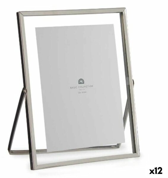 Photo frame Silver Metal Glass Plastic 18,5 x 1 x 23 cm (12 Units)