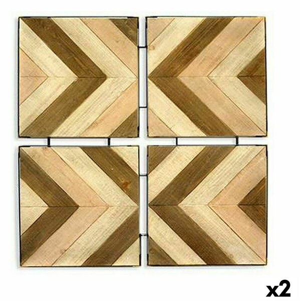 Wall Decoration Bafana Brown Beige 3 x 82,5 x 82,5 cm (2 Units)