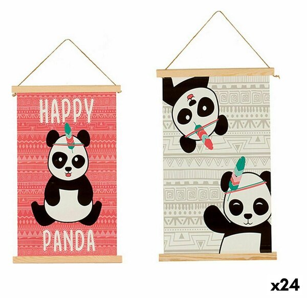 Wall Decoration Panda bear 1 x 54 x 33 cm (24 Units)