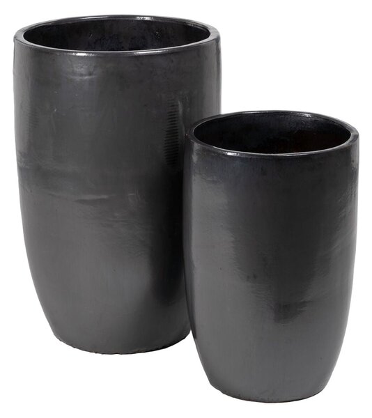 Vase Grey Ceramic 52 x 52 x 80 cm (2 Units)